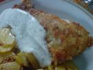 Fischfilet mit Röstkartoffeln und grüner Soße - Rezept