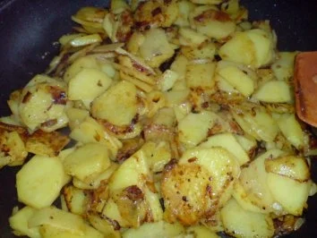 Rezept: Fischfilet mit Röstkartoffeln und grüner Soße Bild Nr. 10 Fischfilet mit Röstkartoffeln und grüner Soße - Rezept - Bild Nr. 10