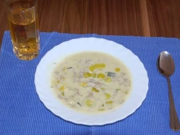 Käsehackfleischsuppe mit Porree - Rezept - Bild Nr. 4