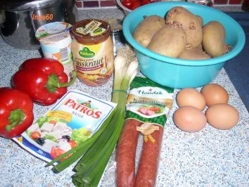 Kraut-Auflauf mit Cabanossi - Rezept