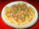 Hack-Champignoncremesoße mit Tortiglioni - Rezept