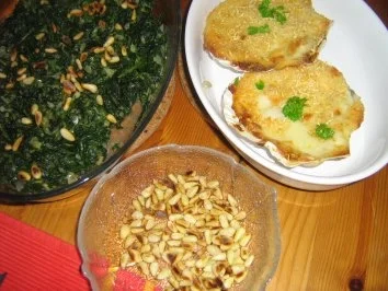 Rezept: Blattspinat mit Pinienkernen Bild Nr. 6 Blattspinat mit Pinienkernen - Rezept - Bild Nr. 6