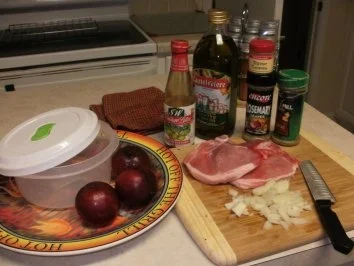 Rezept: Schweinekotlett mit Plaumen Sosse - Diese ziehen lassen fuer in paar Stunden bevor grillen - Pork Chops - Iowa Style Bild Nr. 2 Schweinekotlett mit Plaumen Sosse - Diese ziehen lassen fuer in paar Stunden bevor grillen - Pork Chops - Iowa Style - Rezept - Bild Nr. 2