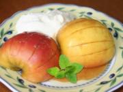 Karamell-Äpfel mit Mascarponecreme - Rezept
