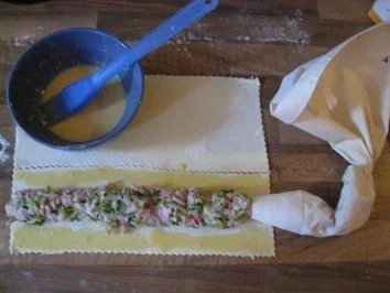Blätterteigstrudel  mit Schinken - Lauch - Creme - Rezept - Bild Nr. 3