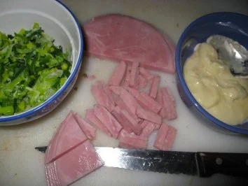 Rezept: Gebackene Schinken - Lauchkugeln Bild Nr. 2 Gebackene Schinken - Lauchkugeln - Rezept - Bild Nr. 2