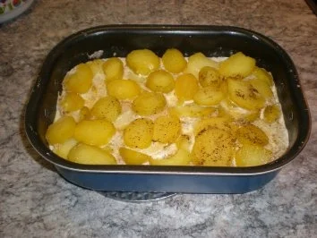 Rezept: Kartoffel-Gratin mit Sahne Kartoffel-Gratin mit Sahne - Rezept