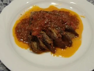 Rezept: Gefüllte Aubergine Gefüllte Aubergine - Rezept