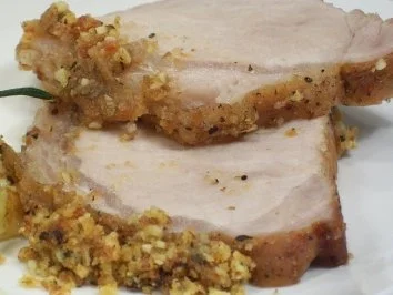 Rücken vom Mangalica-Schwein an Dauphinoise und Erbsenschoten - Rezept - Bild Nr. 6