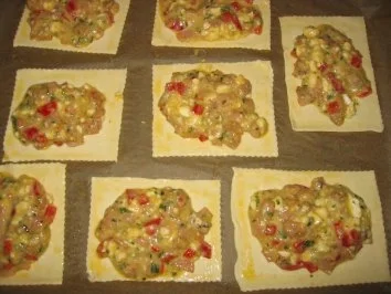 Pasteten mit Schinken und Feta - Rezept - Bild Nr. 3