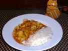 Fisch Curry mit Gemüse und Pilze - Rezept