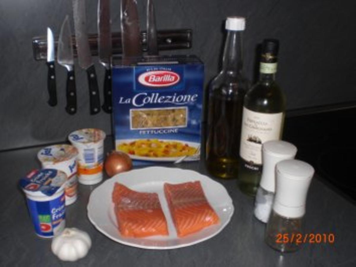 Lachs in Sahne Weinsoße - Rezept - Bild Nr. 2