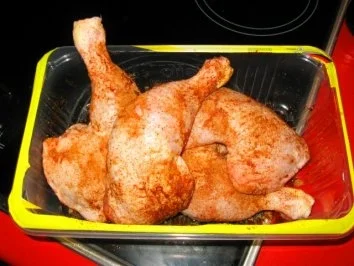 Hähnchenkeule gegrillt auf buntem Gemüsereis - Rezept - Bild Nr. 2