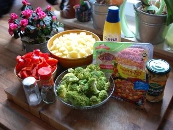 Rezept: Bauerntopf mit Hackfleisch, Pilzen und Paprika Bauerntopf mit Hackfleisch, Pilzen und Paprika - Rezept