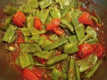 Stangenbohnen mit Tomaten, Kartöffelchen und Minutenkassler - Rezept - Bild Nr. 7