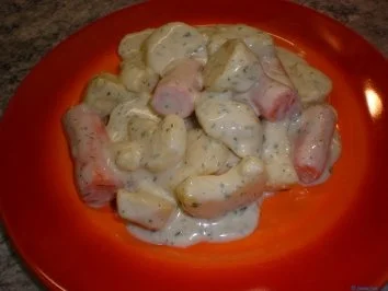 Rezept: Béchamelkartoffeln mit Möhren Béchamelkartoffeln mit Möhren - Rezept