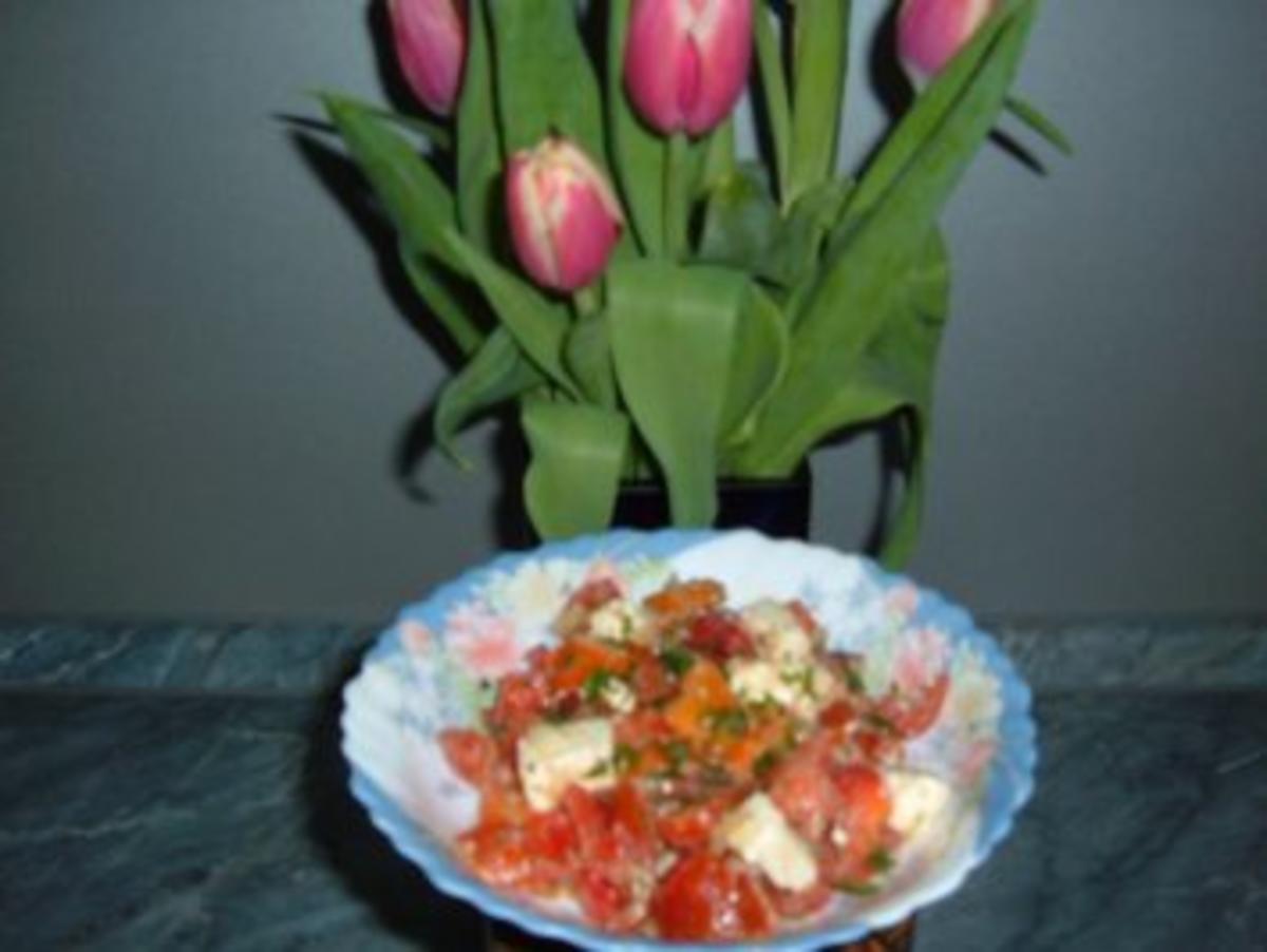 Salate : Salat-Paprika-Tomate - Rezept
