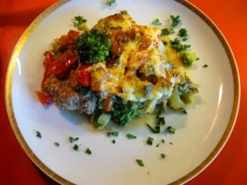 Rezept: Gratiniertes Sesam-Schweinelendchen mit Gemüse Bild Nr. 2 Gratiniertes Sesam-Schweinelendchen mit Gemüse - Rezept - Bild Nr. 2