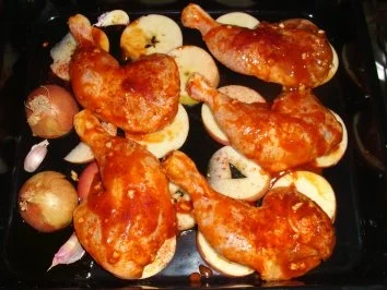 Hähnchenkeulen fruchtig mariniert - Rezept - Bild Nr. 3