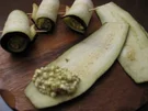 Auberginenröllchen mit Pesto und Frischkäse - Rezept