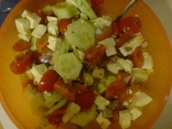 Rezept: Schafskäsesalat Schafskäsesalat - Rezept