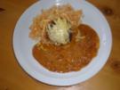 HACKSTEAKS IN EINER METAXA-TOMATEN-SAHNE SOßE - Rezept