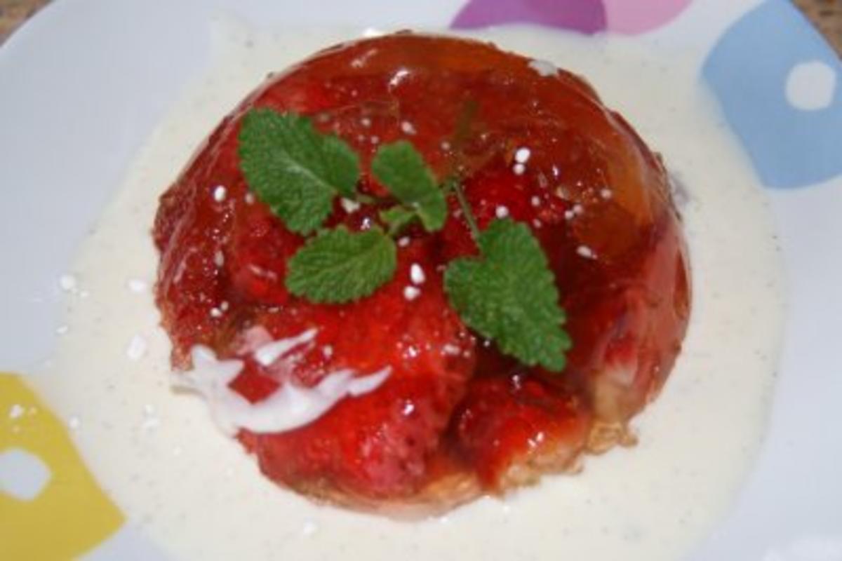 Dessert: Erdbeersülze mit Mascarpone-Vanille-Soße - Rezept - Bild Nr. 6