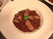 Pflaumencremesuppe mit Entenbruststreifen - Rezept