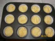 Apfel-Muffins mit Nutellaklecks und bunte Streusel - Rezept