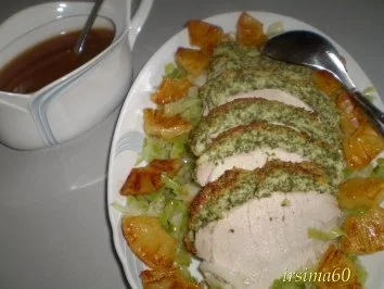 Schweinerücken mit Petersilien - Ananaskruste - Rezept