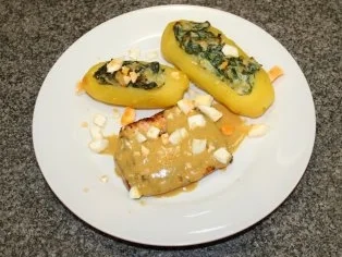 Rezept: Lachs in Honig-Senf Soße mit Florentiner Kartoffeln Lachs in Honig-Senf Soße mit Florentiner Kartoffeln - Rezept