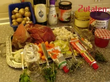 Rezept: Rinderbraten mit Orangengelee und getrockneten Pflaumen Bild Nr. 2 Rinderbraten mit Orangengelee und getrockneten Pflaumen - Rezept - Bild Nr. 2