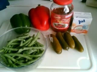 Rezept: Hähnchenschenkel mit Reis und Gemüsessoße Bild Nr. 2 Hähnchenschenkel mit Reis und Gemüsessoße - Rezept - Bild Nr. 2