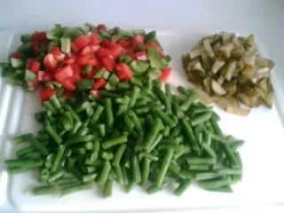 Rezept: Hähnchenschenkel mit Reis und Gemüsessoße Bild Nr. 3 Hähnchenschenkel mit Reis und Gemüsessoße - Rezept - Bild Nr. 3