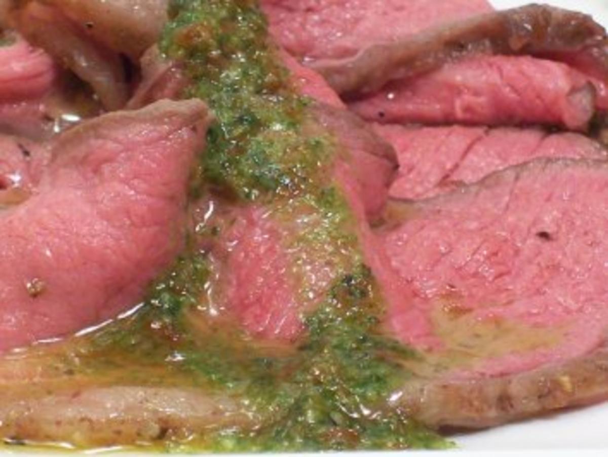 rosa gebratene Picanha vom Novillito an Salsa verde... - Rezept - Bild Nr. 5