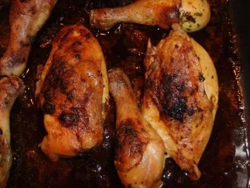 Grillhühnchen im Schalotten-Zitronen-Kräuterbutter-Bad - Rezept