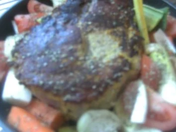 Schweinebraten  in  Bärlauch-Senf-Kruste - Rezept - Bild Nr. 5