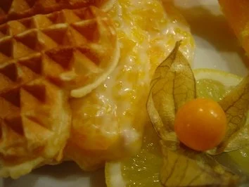 Rezept: Waffeln mit Sahnemandarinchen Waffeln mit Sahnemandarinchen - Rezept