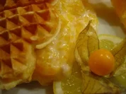 Waffeln mit Sahnemandarinchen - Rezept