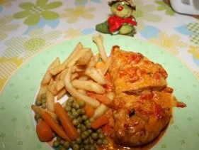 Hähnchenfiletauflauf mit Paprika-Sahne-Sauce - Rezept - Bild Nr. 3