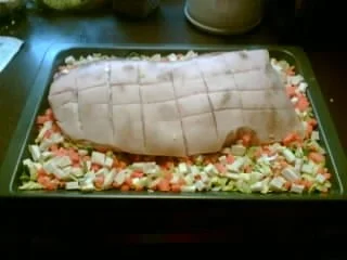 Schinkenkrustenbraten - Rezept