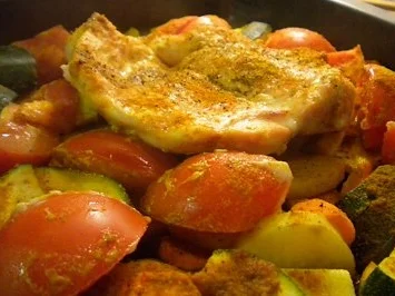 Rezept: Hühnchenfilet im Gemüsebett Bild Nr. 7 Hühnchenfilet im Gemüsebett - Rezept - Bild Nr. 7