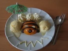 Dessert: Pfirsich - Kinder - Eis - Rezept