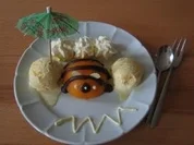 Dessert: Pfirsich - Kinder - Eis - Rezept