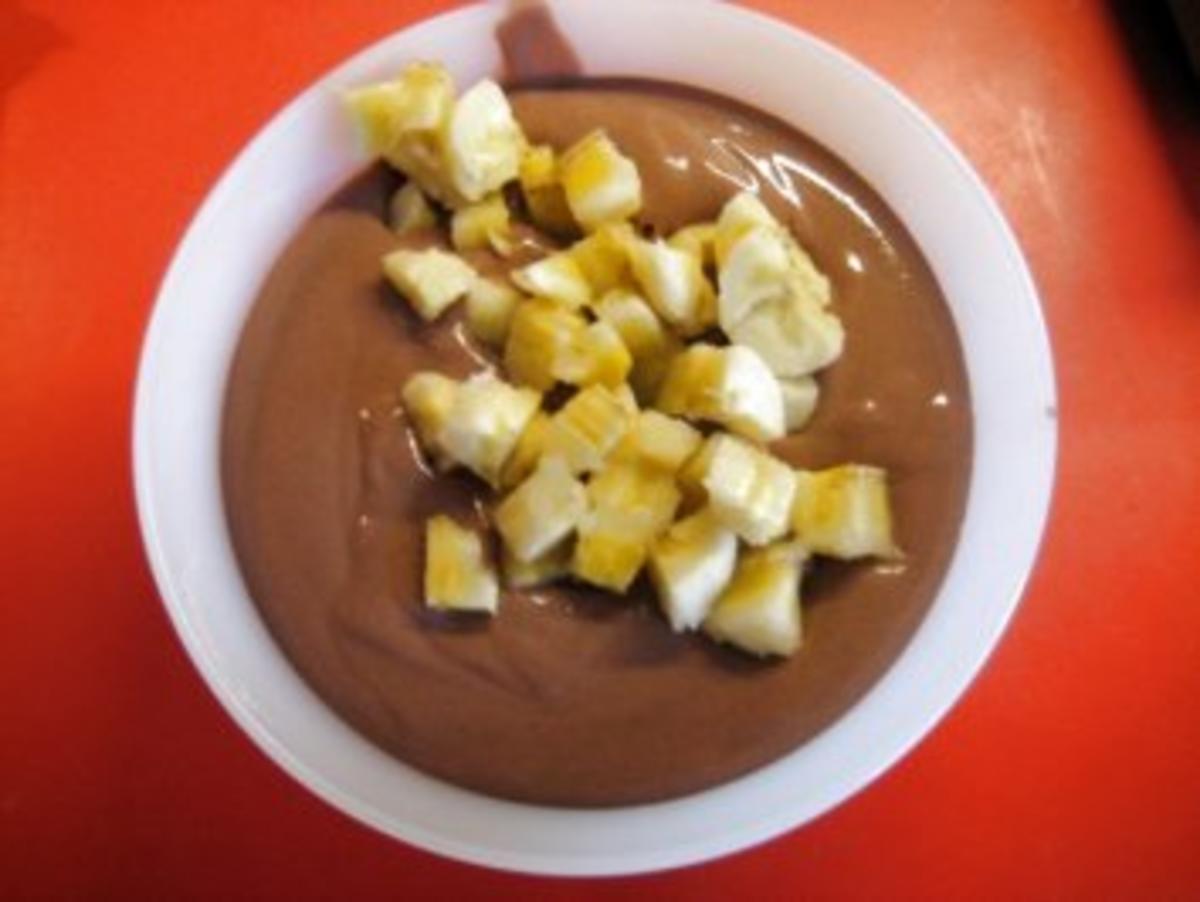 Schokoladen - Cremepudding mit Bananenstückchen - Rezept - Bild Nr. 7