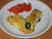 Pfannkuchen mit Spinat und Käse - Rezept