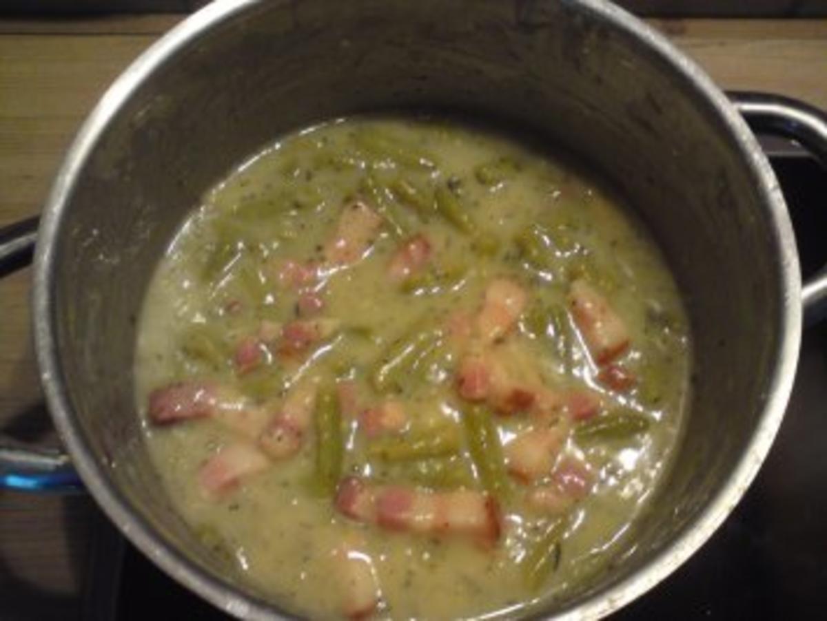 Grüne Bohnensuppe mit Speck - Rezept