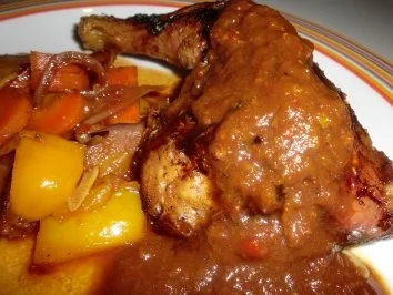 Süß-sauer geschmorte Hähnchenschenkel - Rezept - Bild Nr. 4