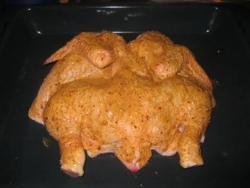 Rezept: Geflügel: Plattes, knuspriges Würzhähnchen! Bild Nr. 2 Geflügel: Plattes, knuspriges Würzhähnchen! - Rezept - Bild Nr. 2