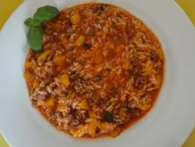 Rezept: Rotes Hack-Risotto Rotes Hack-Risotto - Rezept